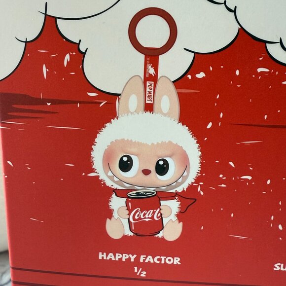 AUTHENTIC THE MONSTERS COCA-COLA SERIES Vinyl Face Plush - Happy Factor - Picture 3 of 3